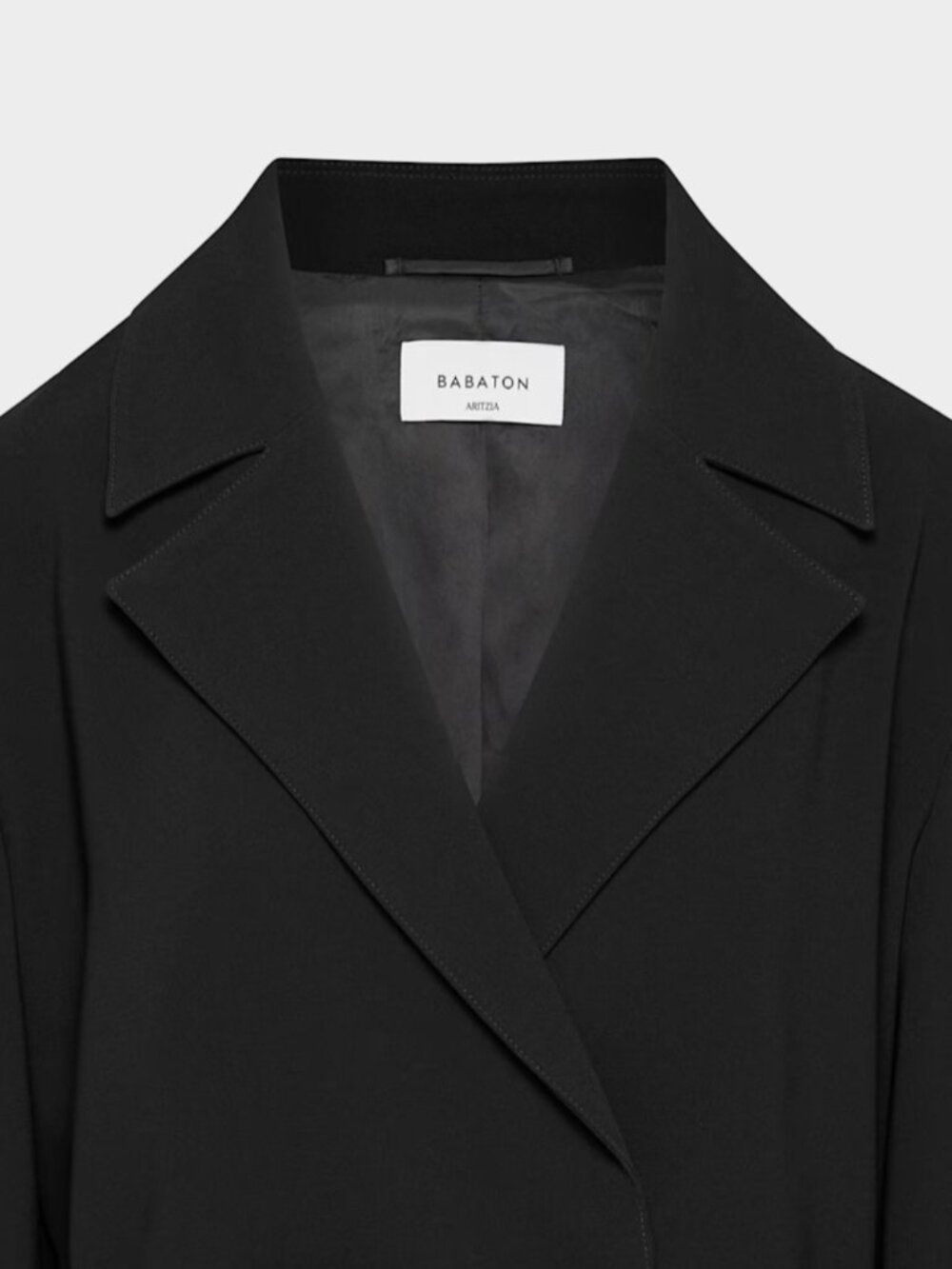 NWT Aritzia  POSTAGE Trench Coat -Sway Crepe Black - Picture 8 of 11